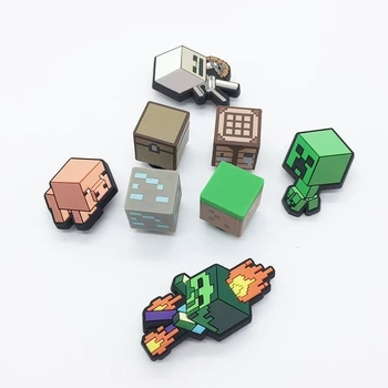 Crocs obuće cvijet – prilagođeni DIY karikaturalni privjesak za cipele, Crocs dodatak, Minecraft tema