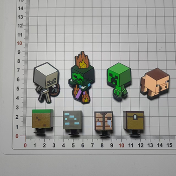 Crocs obuće cvijet – prilagođeni DIY karikaturalni privjesak za cipele, Crocs dodatak, Minecraft tema
