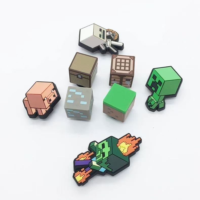 Crocs obuće cvijet – prilagođeni DIY karikaturalni privjesak za cipele, Crocs dodatak, Minecraft tema