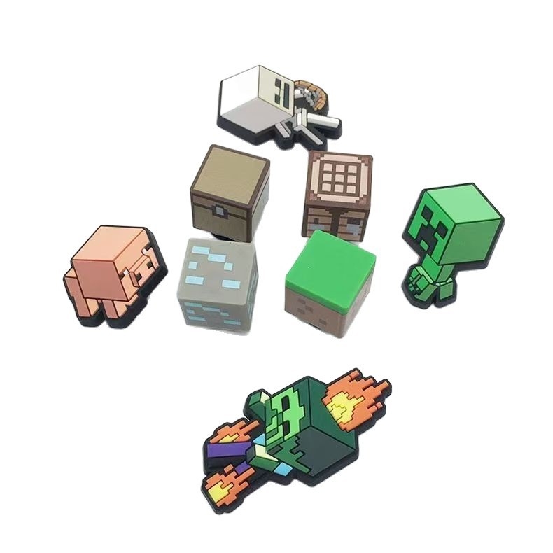 Crocs obuće cvijet – prilagođeni DIY karikaturalni privjesak za cipele, Crocs dodatak, Minecraft tema