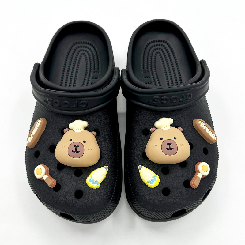 26 novih Crocs dodataka, odvojivi i slobodno se mogu kombinirati, Capybara DIY komplet ukrasa za obuće s cvjetnim motivima
