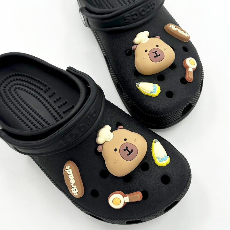 26 novih Crocs dodataka, odvojivi i slobodno se mogu kombinirati, Capybara DIY komplet ukrasa za obuće s cvjetnim motivima