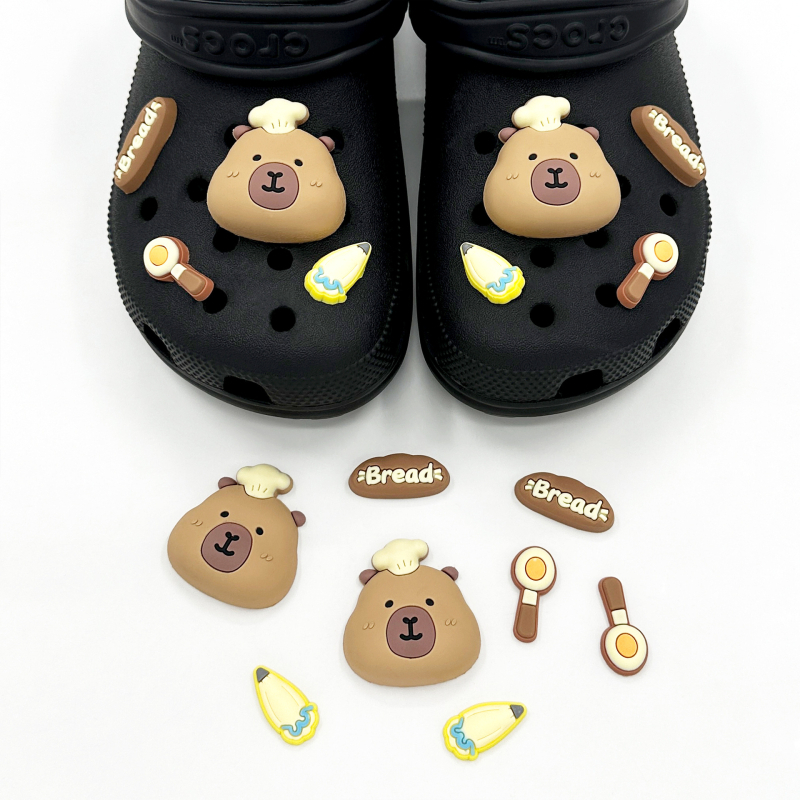 26 novih Crocs dodataka, odvojivi i slobodno se mogu kombinirati, Capybara DIY komplet ukrasa za obuće s cvjetnim motivima