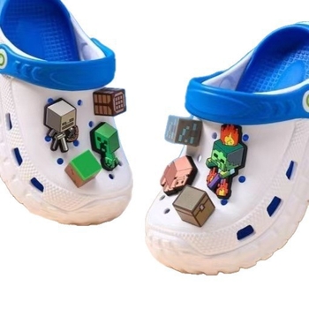 Slatki karikaturalni čudovište dodaci za Crocs papuče, gumeni 3D dekor s cvijetom i kopčom, DIY