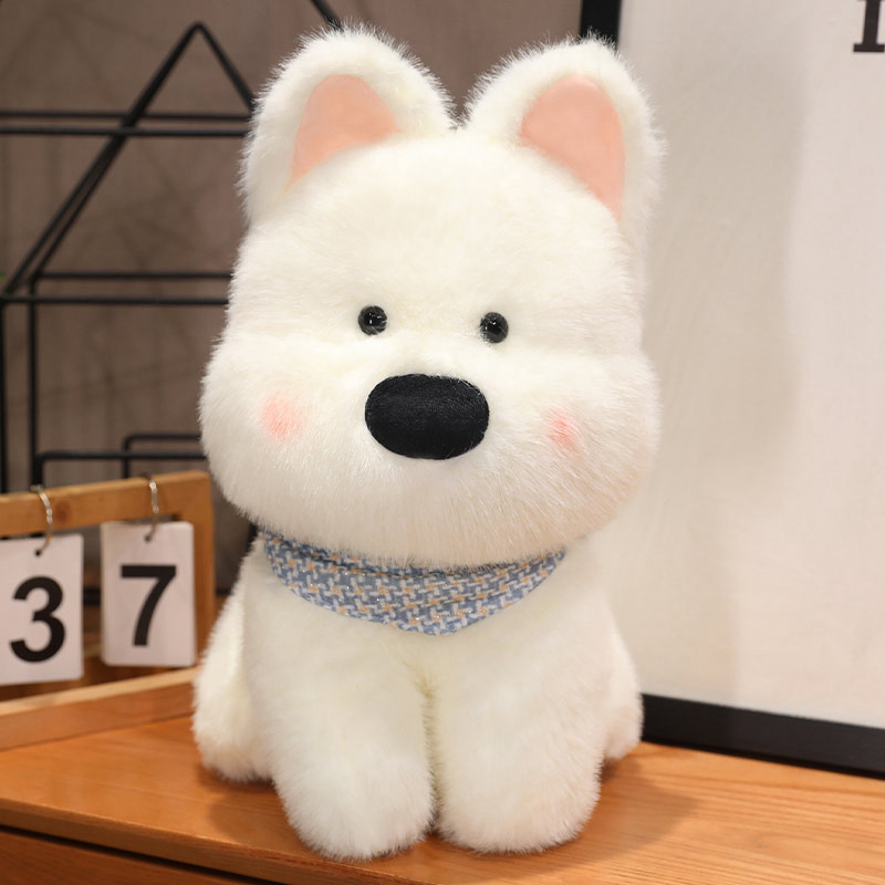 Plišani psić West Highland White Terrier s jastukom – slatka igračka, poklon za djevojku za rođendan