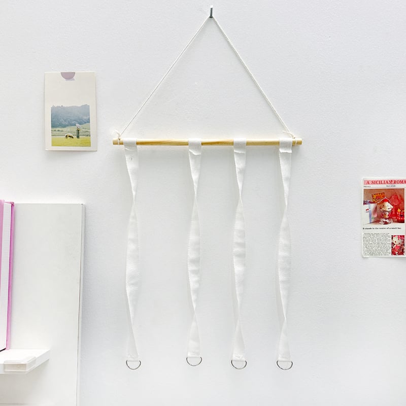 Organizator de accesorii pentru păr din lemn, montat pe perete, în stil nordic