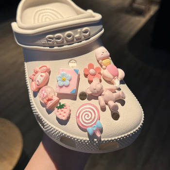 Candy Bear Cartoon Kopča DIY – Dodaci za cipele s rupama, ukras gornjeg dijela Carlochi papuča