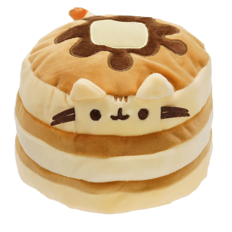 Plišano mače s motivima torte, keksi, čaja s mlijekom i krofne