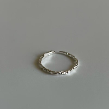 Maisaka S925 sterling srebro, unisex ručno izrađen teksturirani prsten s plisiranim dizajnom