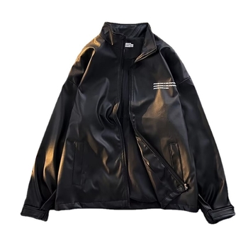 Мъжко PU кожено яке, есен 2022, casual свободна кройка, модерно и универсално за каране на велосипед, UV защита