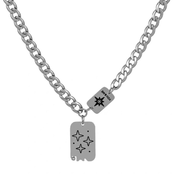 Minimalistička ogrlica od nehrđajućeg čelika s petokrakom zvijezdom, unisex, personalizirana