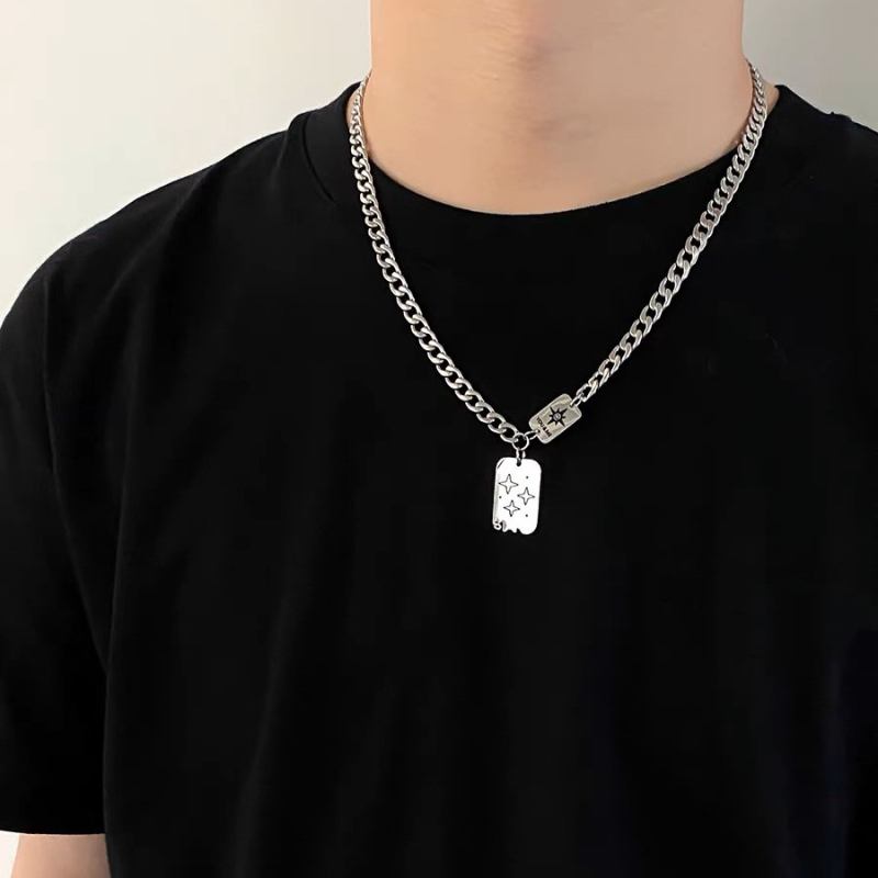 Minimalistička ogrlica od nehrđajućeg čelika s petokrakom zvijezdom, unisex, personalizirana