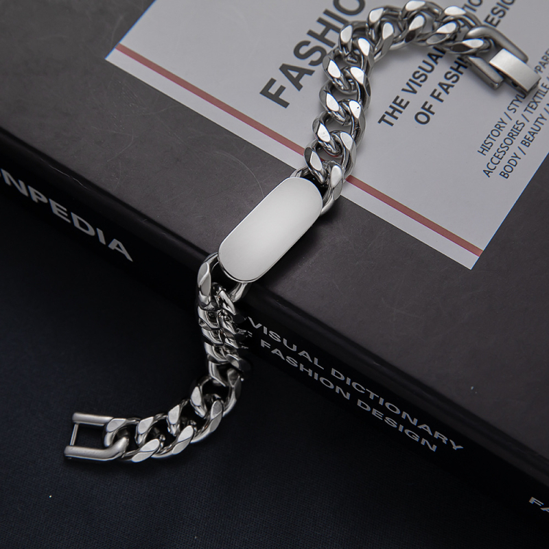 Unisex narukvica od titanske čelika s geometrijskim minimalističkim dizajnom