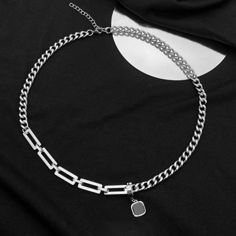 Lančić za ključnu kost od titan čelika, s odvojivim križem, minimalistički hip-hop stil, unisex