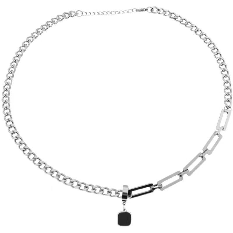 Lančić za ključnu kost od titan čelika, s odvojivim križem, minimalistički hip-hop stil, unisex