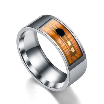 2025 unisex prsten s NFC — minimalistički dizajn, nehrđajući čelik, proziran polukružni prsten