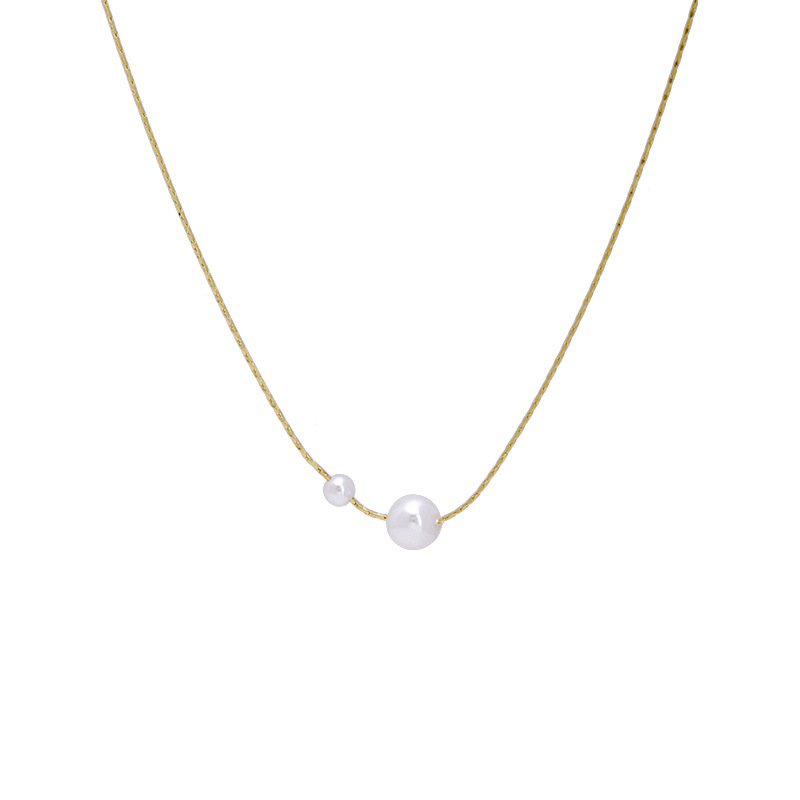 Ženska biserna ogrlica – korejskog inspiriran minimalistički dizajn, elegantna i svestrana, prilagodljiva duljina 21–50 cm