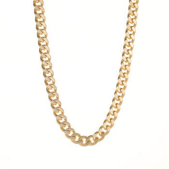 Bakreni kubanski lanac: set narukvice i ogrlice s premazom od 14K zlata, unisex, hip-hop nakit s debelim lancem
