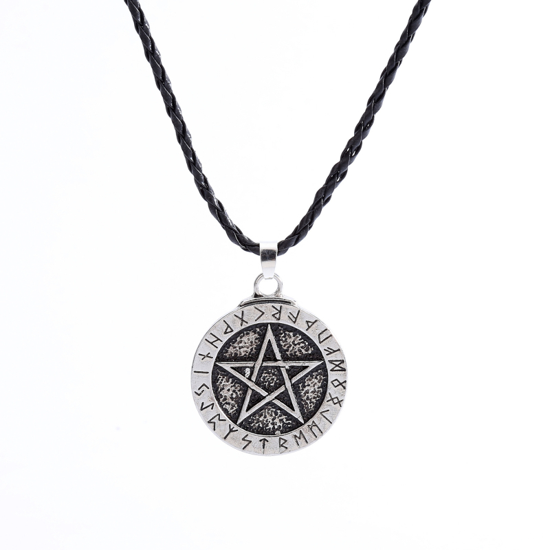 Unisex ogrlica s pentagramom Viking – nordijski stil, retro modni komad