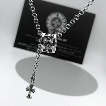 Ogrlica CH Trendy Brand s dvostrukim križem, hip-hop stil, unisex