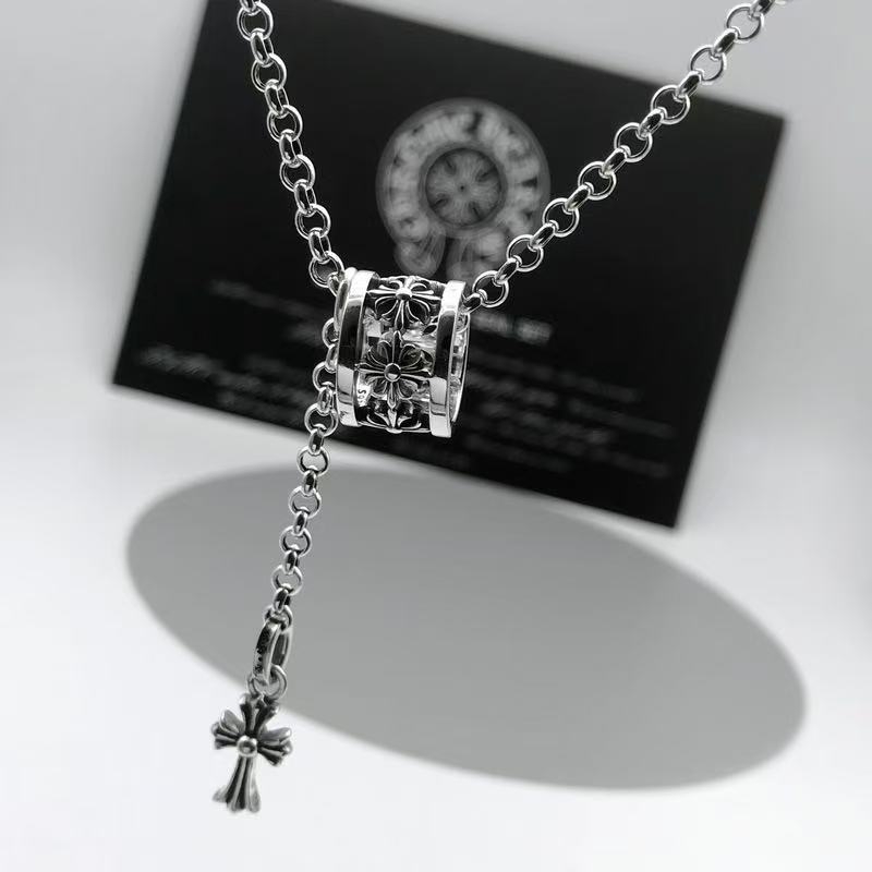 Ogrlica CH Trendy Brand s dvostrukim križem, hip-hop stil, unisex