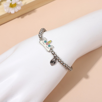 Narukvica s jednorogom BFF, beaded narukvica s uljnim premazom