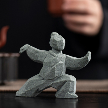 Figura u kineskom stilu Taiji Kung Fu za kućni stol i čajni stol, dekor Tea Pet