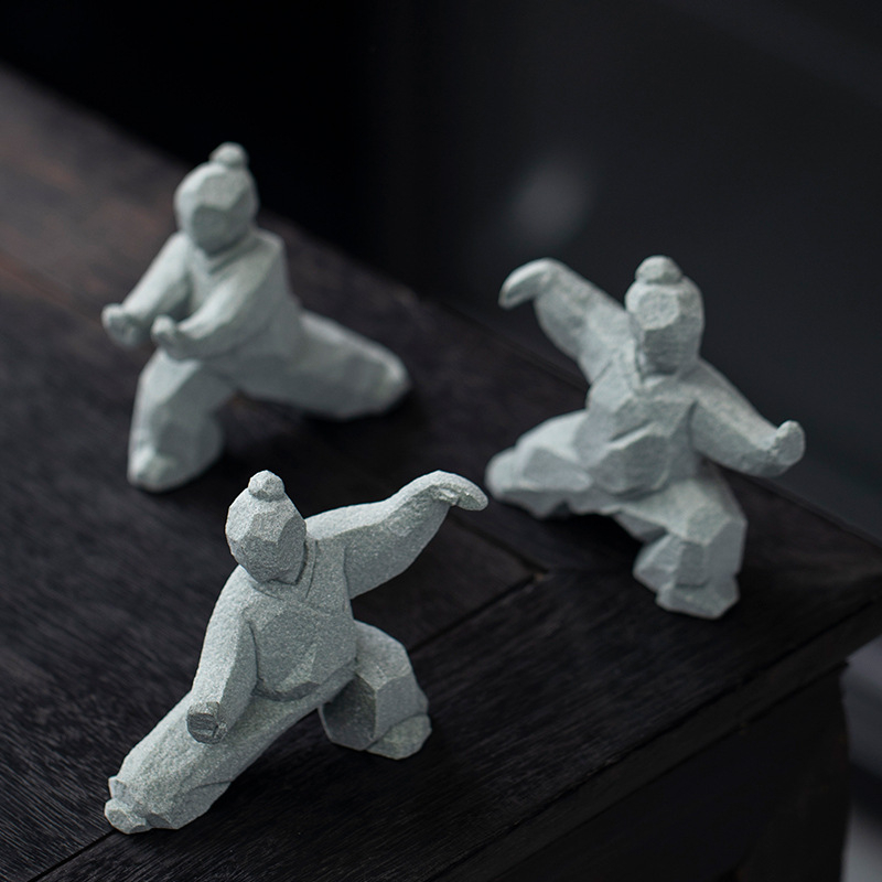 Figura u kineskom stilu Taiji Kung Fu za kućni stol i čajni stol, dekor Tea Pet