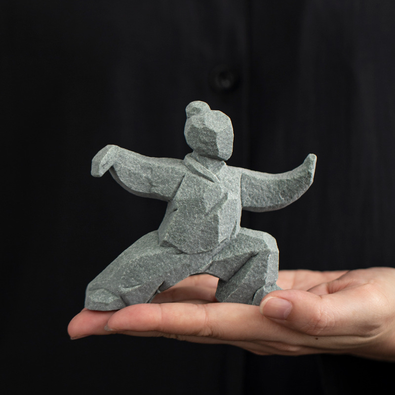 Figura u kineskom stilu Taiji Kung Fu za kućni stol i čajni stol, dekor Tea Pet