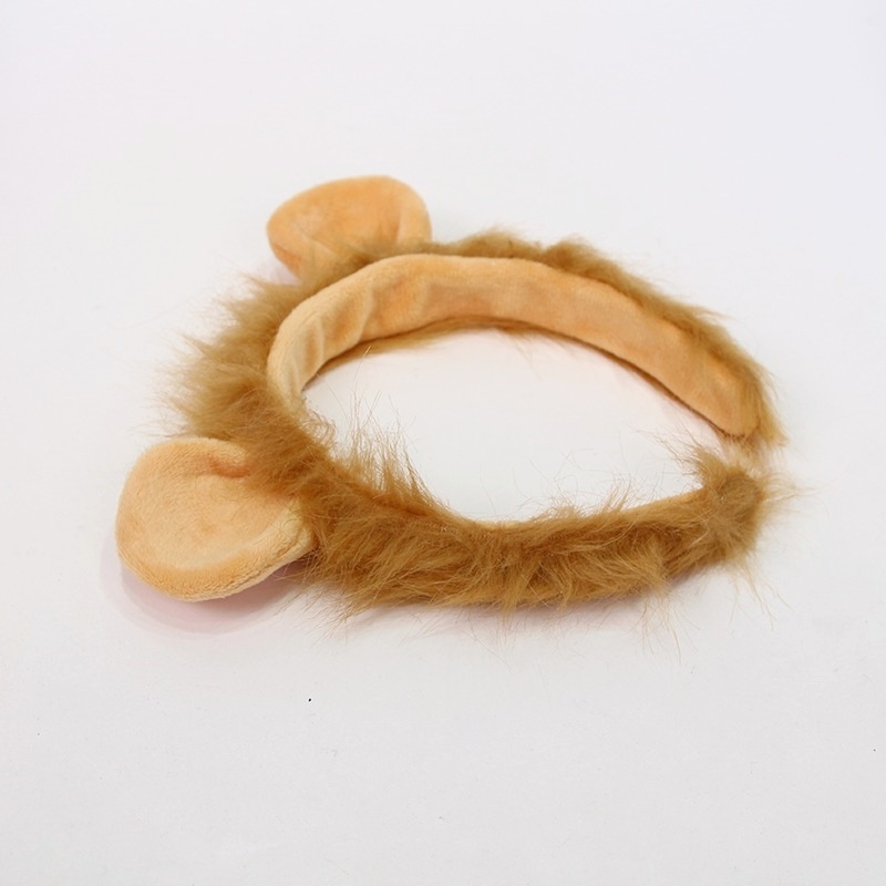 Plišana diadema s ušima lava za djecu, slatka cosplay dodatak