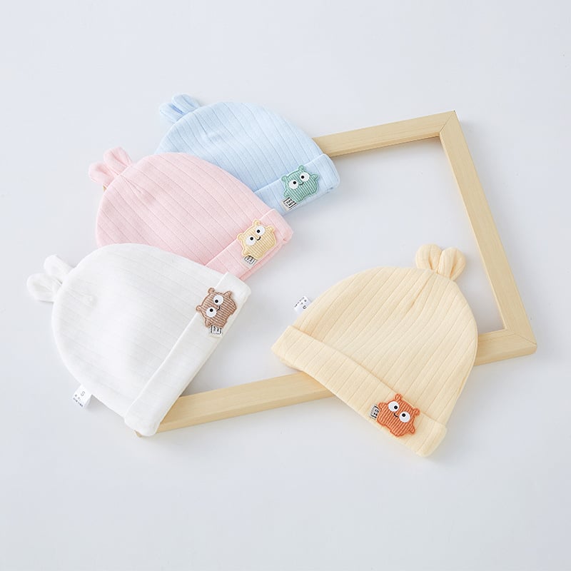 Mekana pamučna kapa za bebe za proljeće i jesen, unisex, 0–12 mjeseci, kupolast vrh, lagana