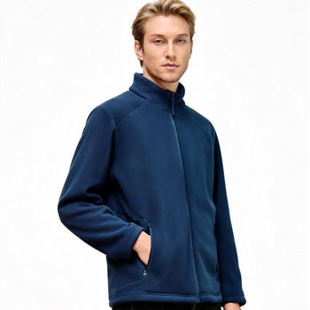 Νέο στυλ φλις μπουφάν με ψηλό γιακά, αντιστατικό, απαλό στην αφή, για άνδρες, εξωτερικές δραστηριότητες, ζεστό και ανθεκτικό στον άνεμο.