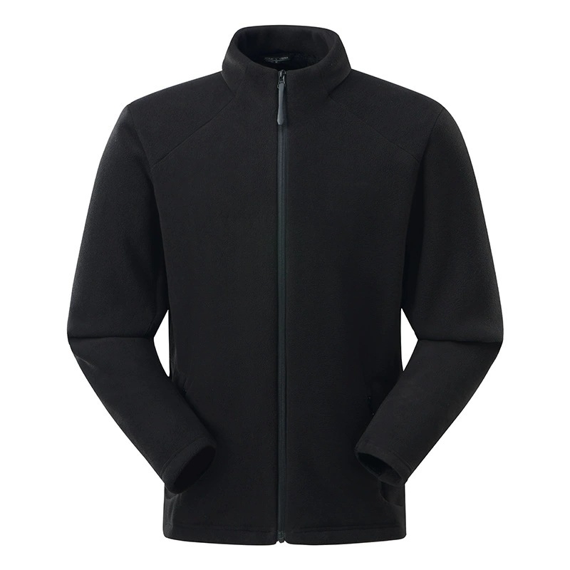 Νέο στυλ φλις μπουφάν με ψηλό γιακά, αντιστατικό, απαλό στην αφή, για άνδρες, εξωτερικές δραστηριότητες, ζεστό και ανθεκτικό στον άνεμο.