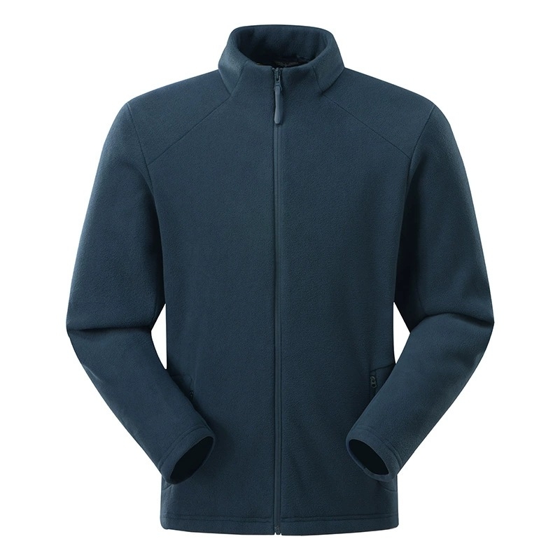 Νέο στυλ φλις μπουφάν με ψηλό γιακά, αντιστατικό, απαλό στην αφή, για άνδρες, εξωτερικές δραστηριότητες, ζεστό και ανθεκτικό στον άνεμο.