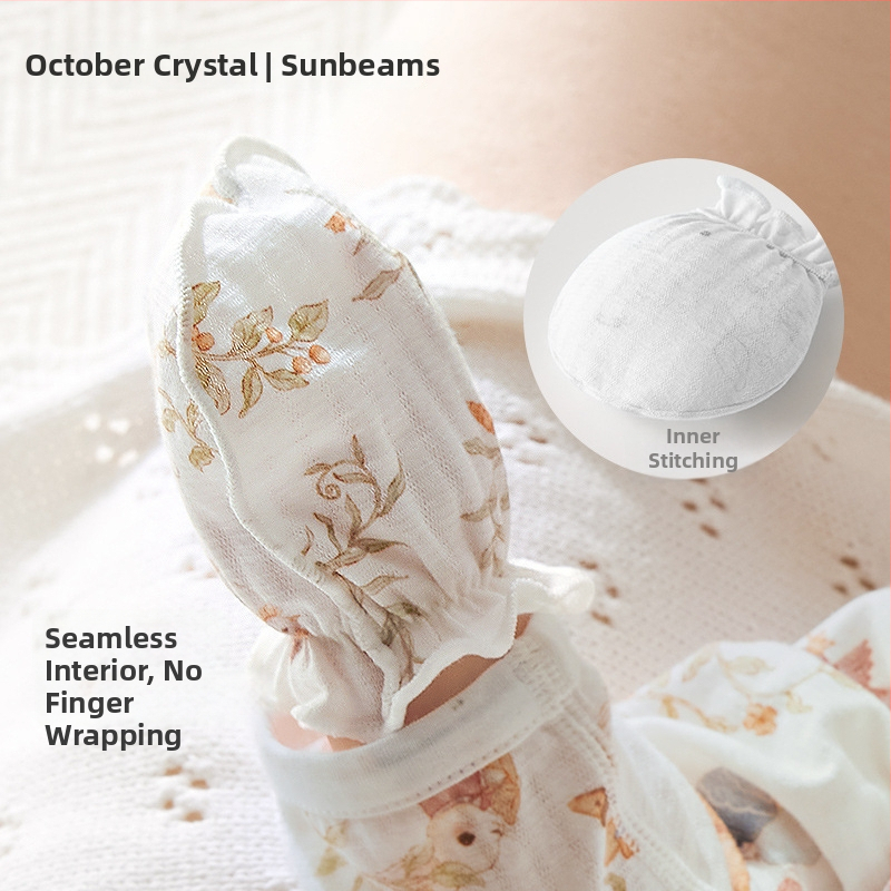 October Crystal Sunshine dječje rukavice za zaštitu lica od ogrebotina, prozračne, sve sezone, za novorođenčad