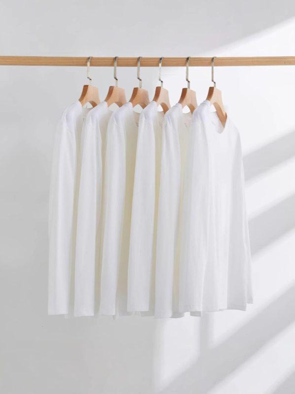 Težak pamukasti unisex T‑shirt s dugim rukavima, labavog kroja, bazni sloj za proljeće, jesen i zimu 2025, 200G