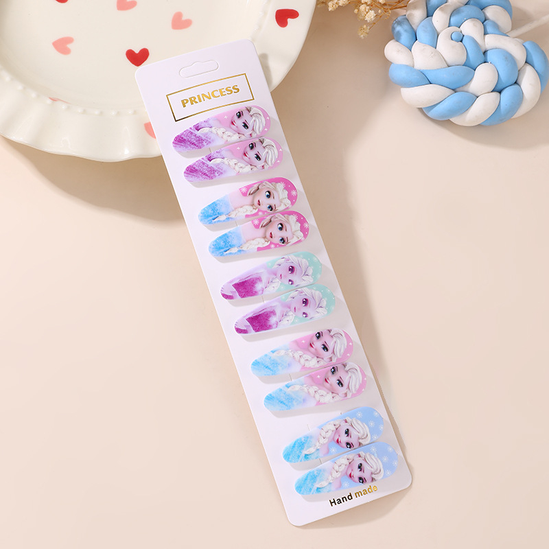 Set od 10 ukosnica za kosu za djecu, tema Led i Snijeg, ukosnice za čelo, princeski stil