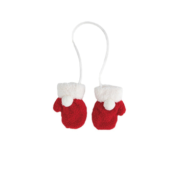 Wilberu Piros meleg téli babakesztyűk, szélvédettek, fleece bélés és vastag kialakítás, 6–36 hónapos korosztály