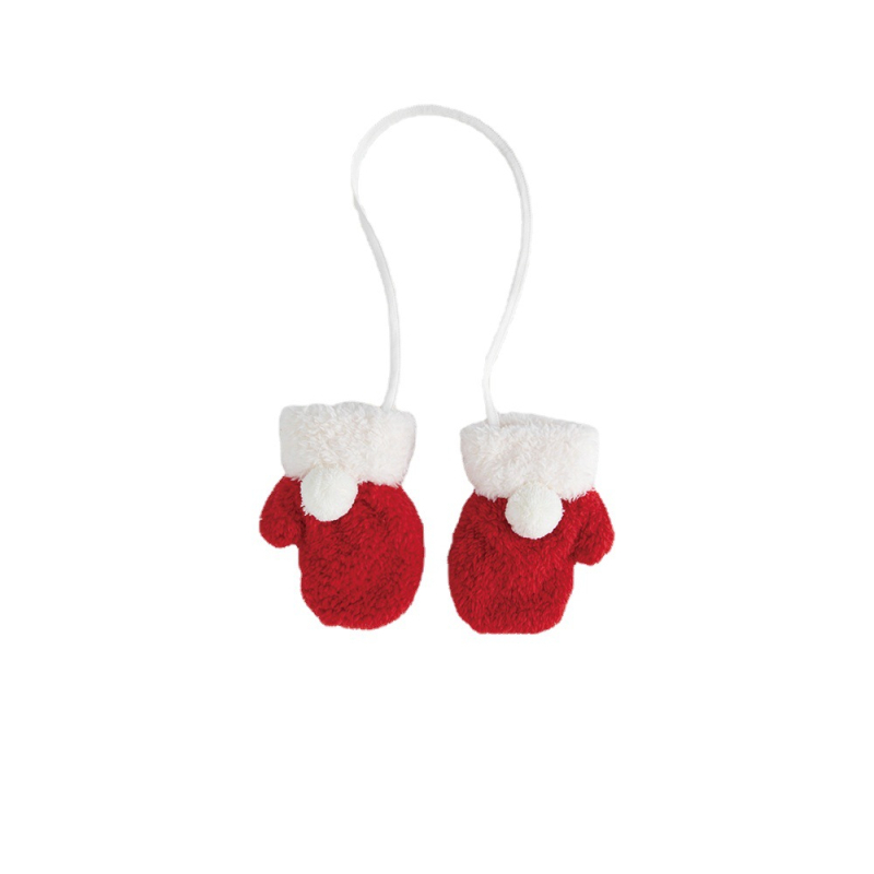 Wilberu Piros meleg téli babakesztyűk, szélvédettek, fleece bélés és vastag kialakítás, 6–36 hónapos korosztály