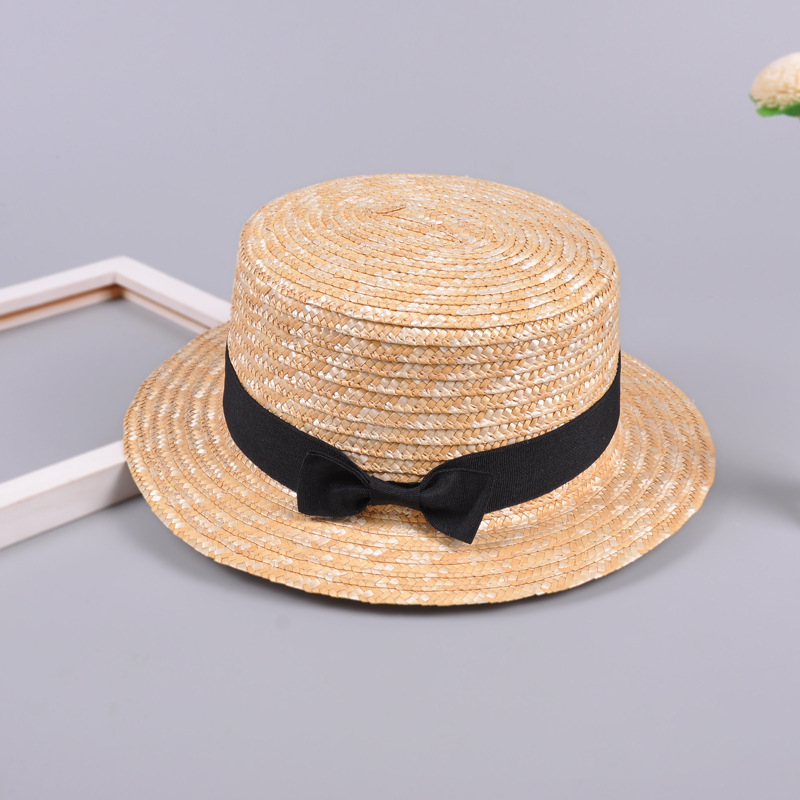 Dječji plažni šešir od slame, u stilu princeze, ljeto, unisex, mašna, zaštita od sunca