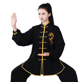 Vezena Tai Chi uniforma za proljeće-ljeto, pamuk-svilena mješavina, unisex, za odrasle