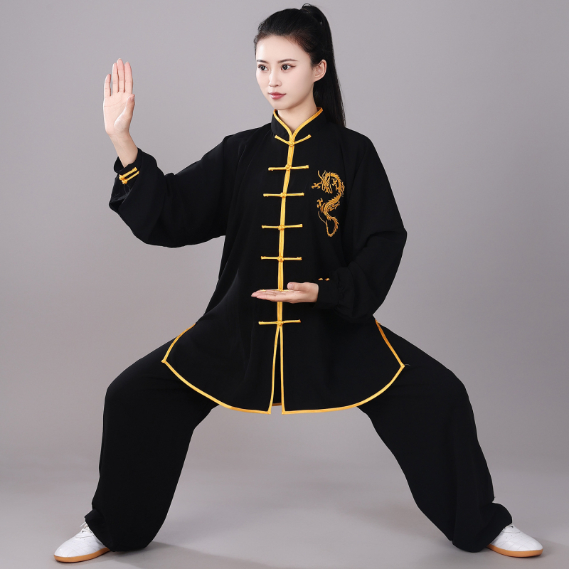 Vezena Tai Chi uniforma za proljeće-ljeto, pamuk-svilena mješavina, unisex, za odrasle