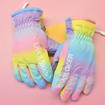 Lányos gyerekek síkesztyűi, meleg fleece-béléssel, vastag, oldalsó cipzárral, téli szezonra, 7–12 évesek