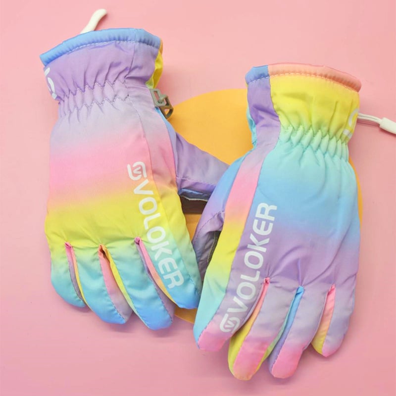 Lányos gyerekek síkesztyűi, meleg fleece-béléssel, vastag, oldalsó cipzárral, téli szezonra, 7–12 évesek