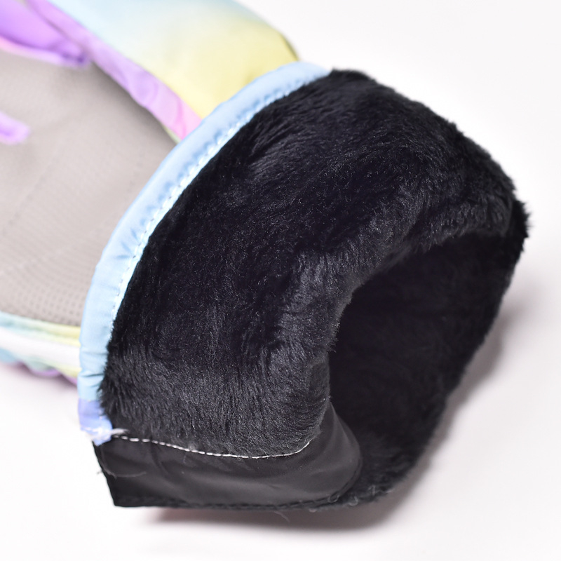 Lányos gyerekek síkesztyűi, meleg fleece-béléssel, vastag, oldalsó cipzárral, téli szezonra, 7–12 évesek