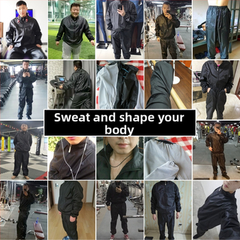 Ανδρικό σετ γυμναστικής με παντελόνια για εφίδρωση σε σάουνα, φαρδιά γραμμή