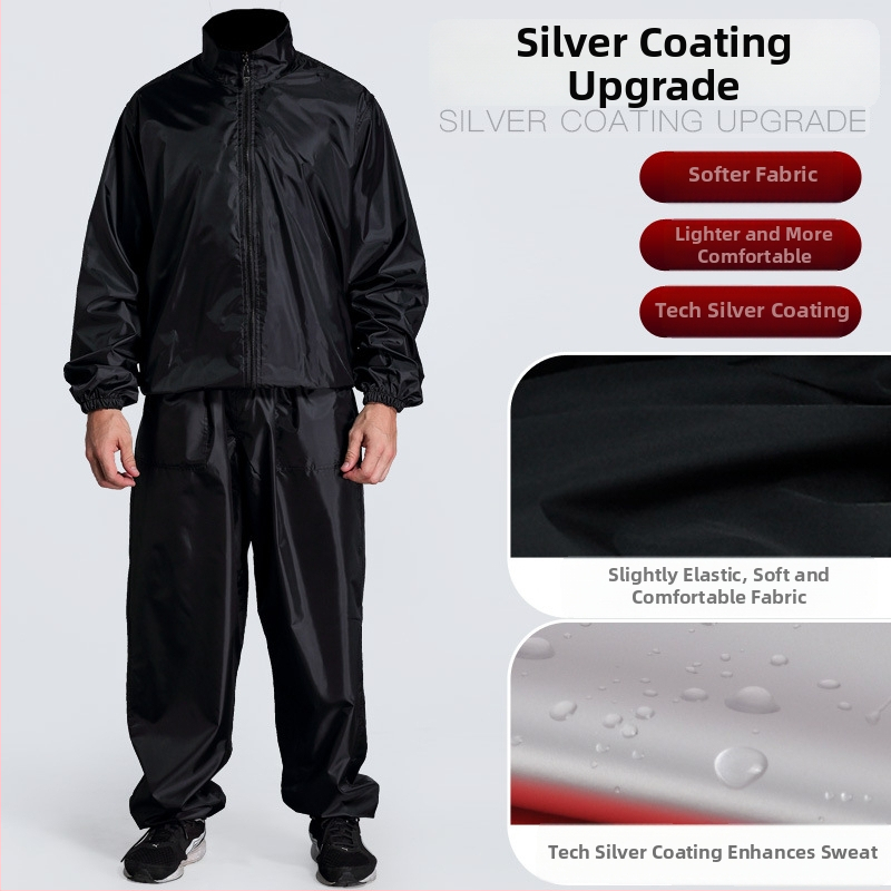 Ανδρικό σετ γυμναστικής με παντελόνια για εφίδρωση σε σάουνα, φαρδιά γραμμή