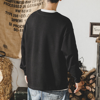 Американски стил 320 г тежък мъжки суитшър, есен 2024 нов модел, модна марка, Хенли яка