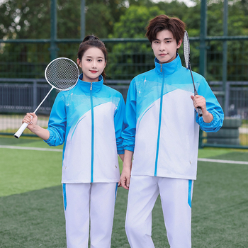 Unisex sportski komplet za proljeće i jesen, za učenike srednje škole i gimnazije, badminton, velika veličina, opuštena sportska odjeća