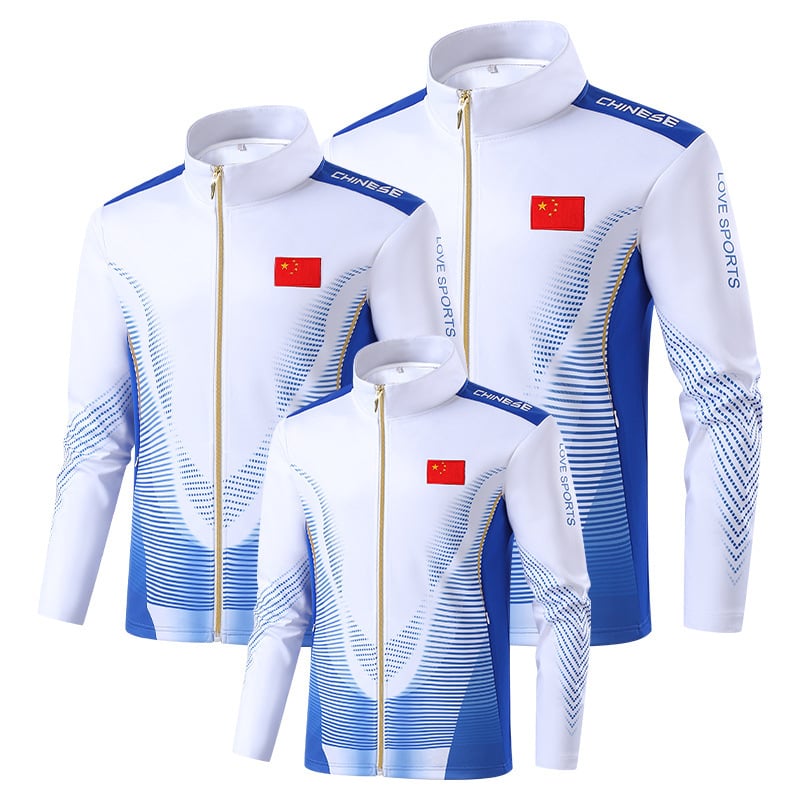 Unisex sportski komplet za proljeće i jesen – badminton, stolni tenis i trčanje, prozračan, dugi rukav, stojeći ovratnik